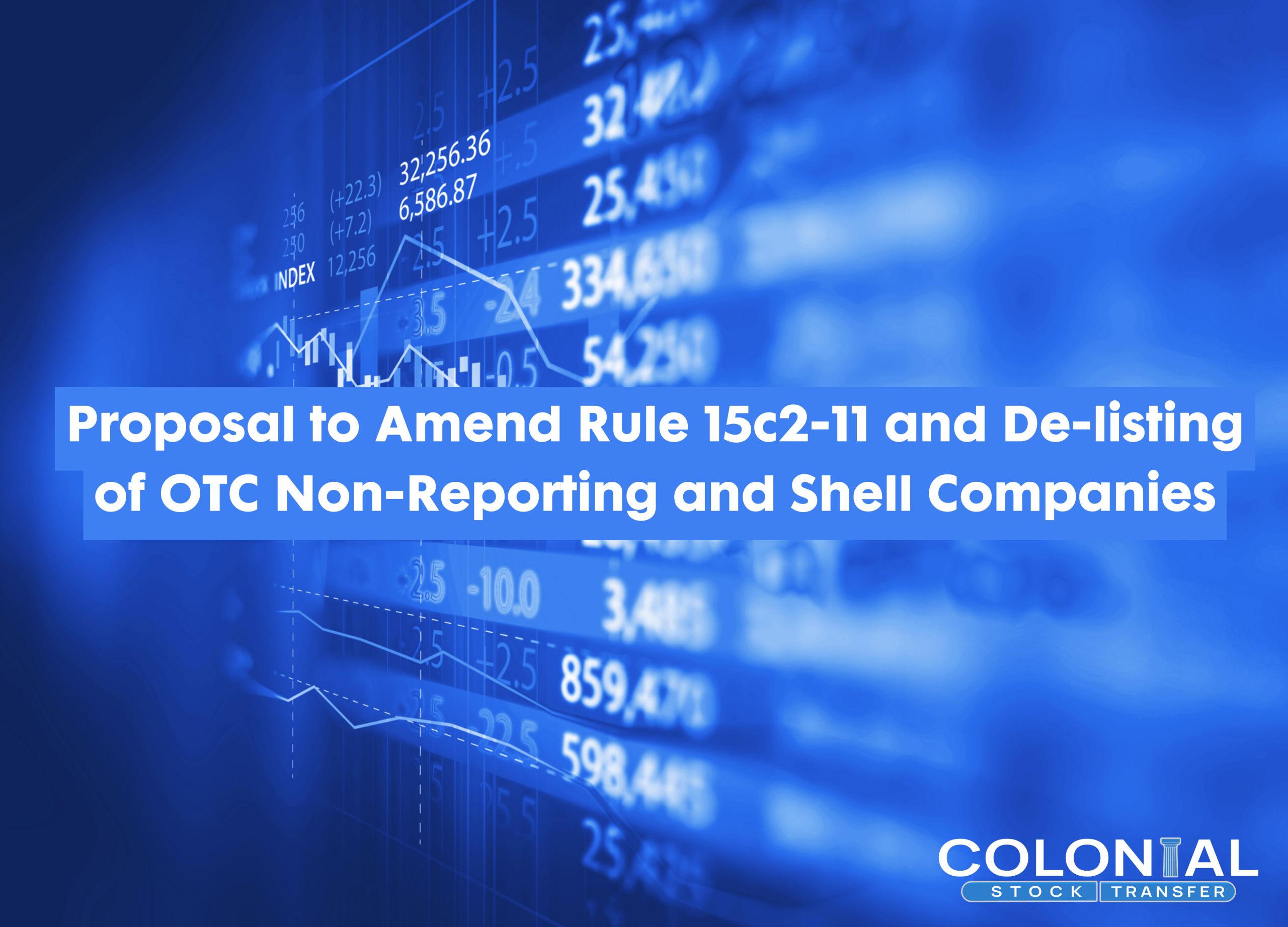 Proposal to Amend Rule 15c2-11 and De-listing of OTC Non-Reporting and Shell Companies
